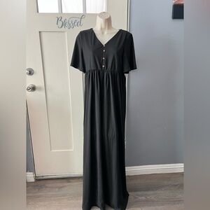 Elegant Black Maxi Dress NWOT